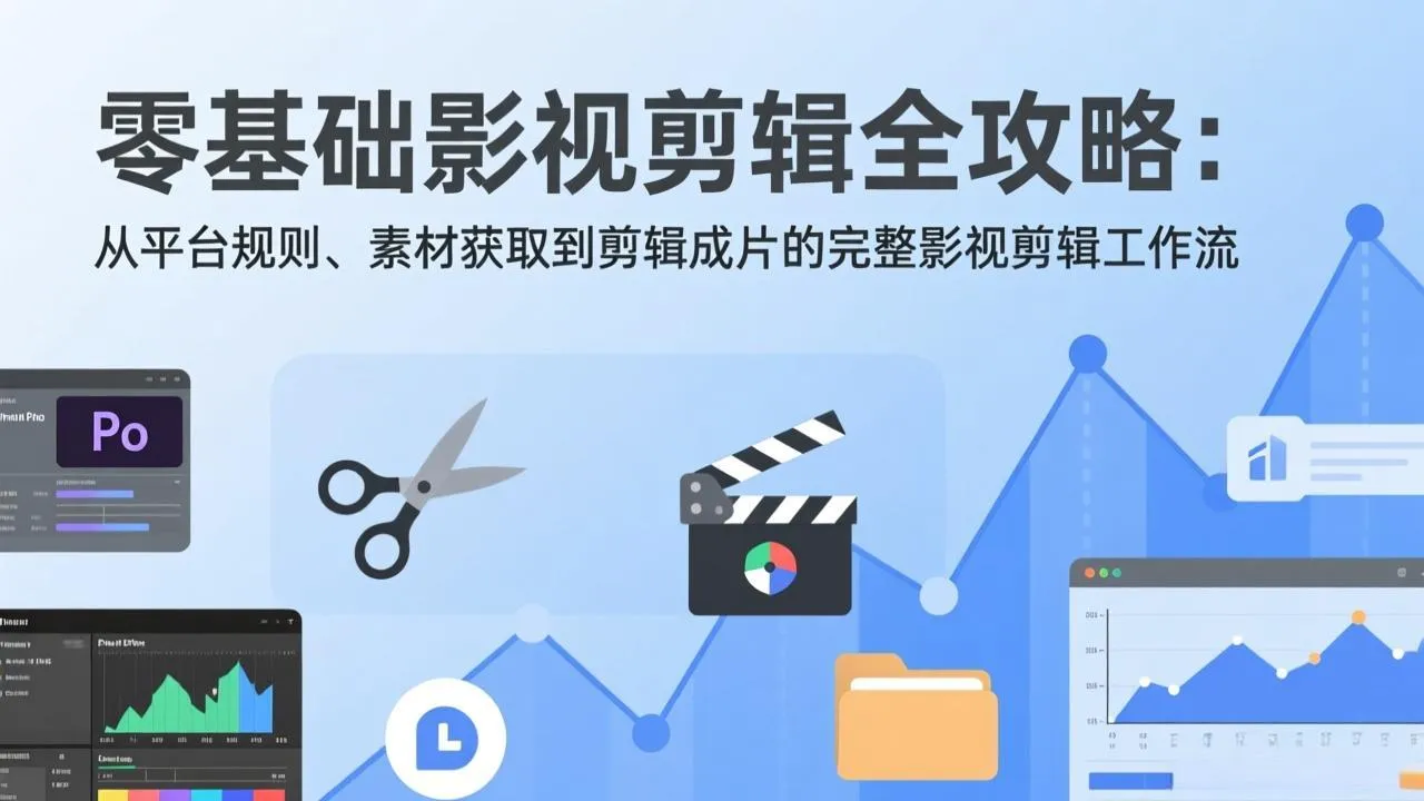 零基础影视剪辑全攻略：从平台规则、素材获取到剪辑成片的完整影视剪辑工作流-网亿资源平台