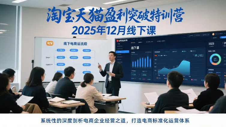 淘宝天猫盈利突破特训营25年12月线下课,系统性的深度剖析电商企业经营之道,打造电商标准化运营体系-网亿资源平台
