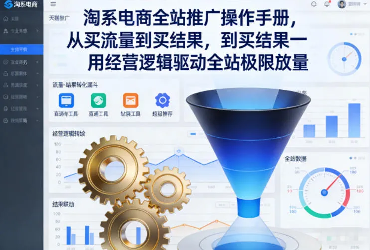 淘系电商全站推广操作手册，从买流量到买结果一用经营逻辑驱动全站极限放量-网亿资源平台