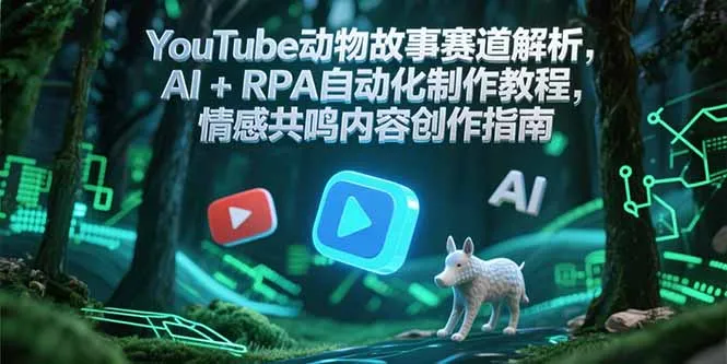 YouTube动物故事赛道解析，AI+RPA自动化制作教程，情感共鸣内容创作指南-网亿资源平台