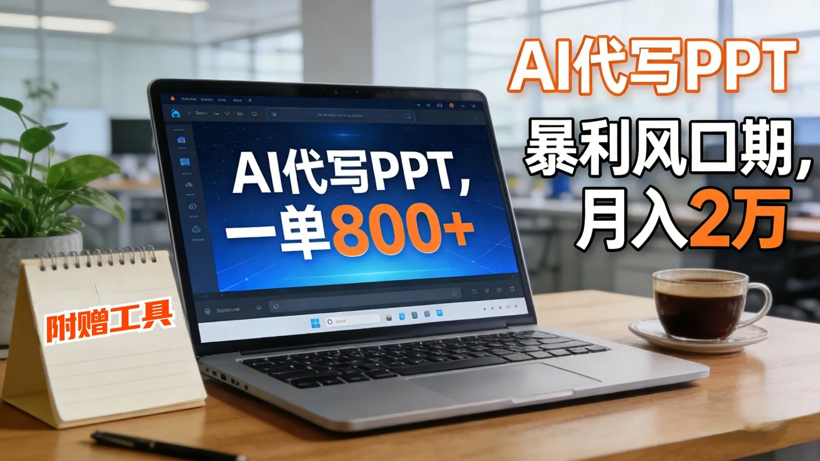 AI 代写做 PPT！一单狂赚 800+，风口期月入 2 万(工具 + 提示词直接送)-网亿资源平台