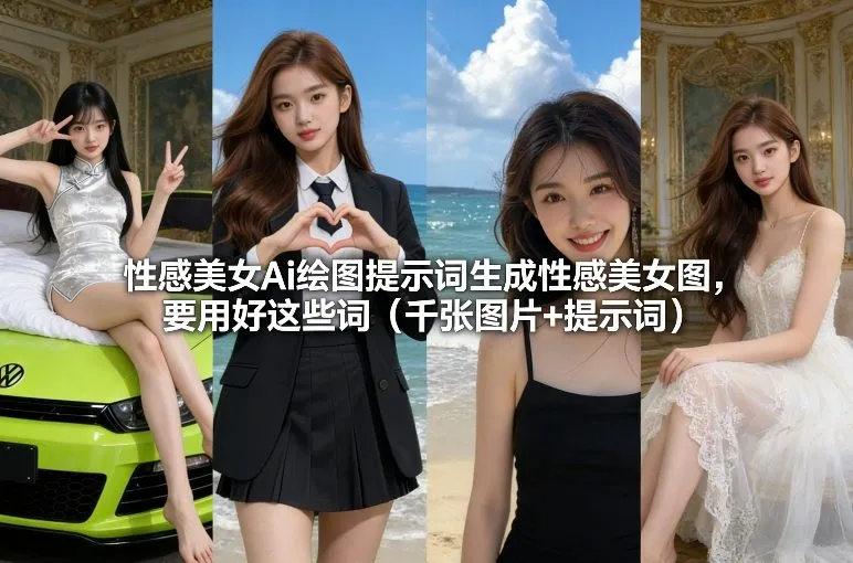 性感美女Ai绘图提示词生成性感美女图，要用好这些词(千张图片+提示词)-网亿资源平台
