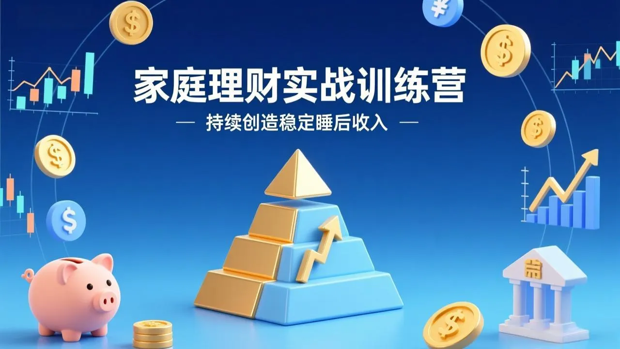 家庭理财实战训练营：从0到1建体系，三阶进阶层层递进，助你持续创造稳定睡后收入-网亿资源平台