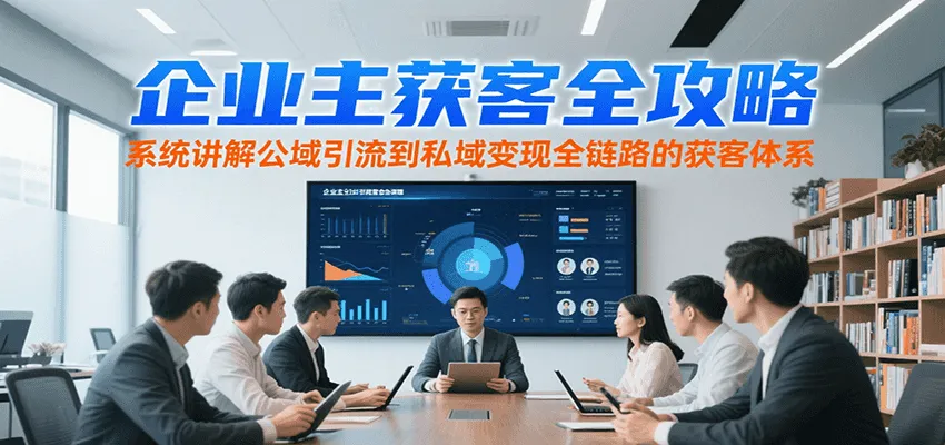 企业主获客全攻略，系统讲解公域引流到私域变现全链路的获客体系-网亿资源平台