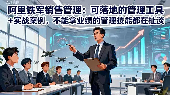 阿里铁军销售管理：可落地的管理工具+实战案例，不能拿业绩的管理都在扯淡-网亿资源平台