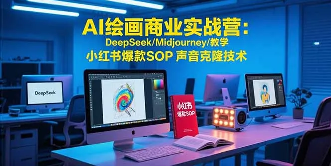 AI绘画商业实战营：DeepSeek/Midjourney/教学 小红书爆款SOP 声音克隆技术-网亿资源平台