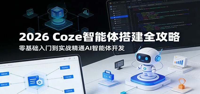 2026 Coze智能体搭建全攻略：零基础入门到实战精通AI智能体开发-网亿资源平台