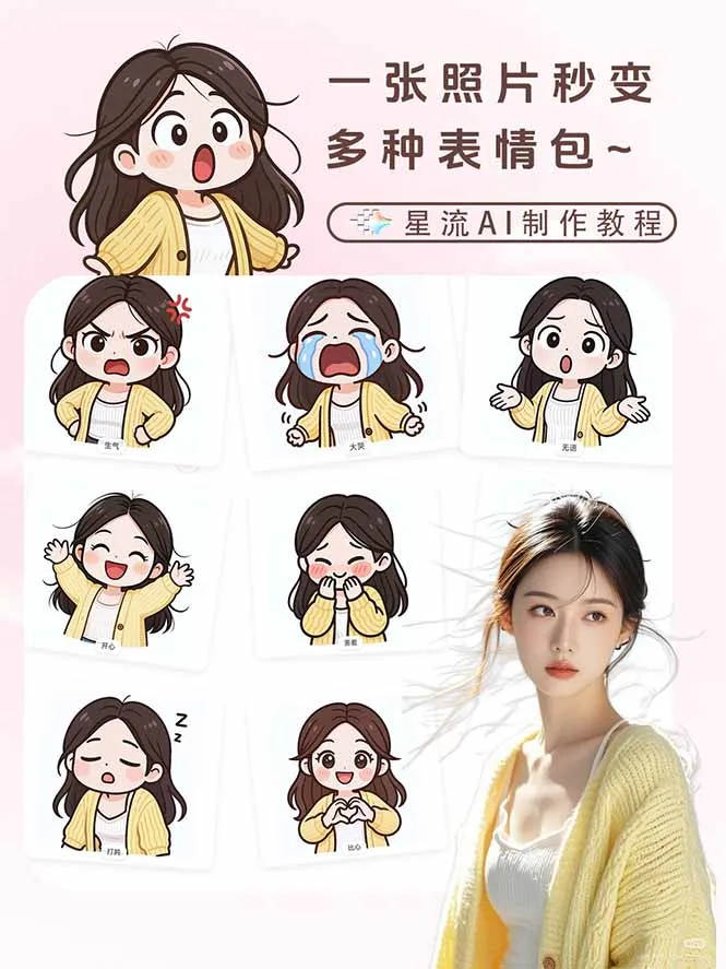 一张照片秒变N种专属表情包，三步搞定可爱搞怪治愈风，从此斗图聊天不再到处存别人图-网亿资源平台