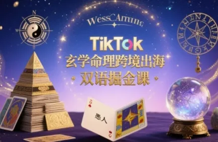 TikTok玄学命理跨境出海双语掘金课，手把手教你用命理知识精准直击海外用户痛点-网亿资源平台