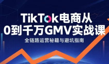 TikTok电商从0到千万GMV实战课，从0到1拆解实战秘籍(更新)-网亿资源平台