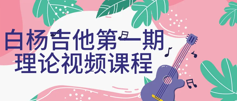 白杨吉他第一期理论视频课程-网亿资源平台