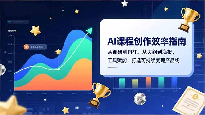 AI课程创作效率指南，从调研到PPT、从大纲到海报，工具赋能，打造可持续变现产品线-网亿资源平台