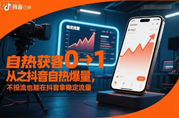 自热获客从0到1之抖音自热爆量，不投流也能在抖音拿稳定流量-网亿资源平台