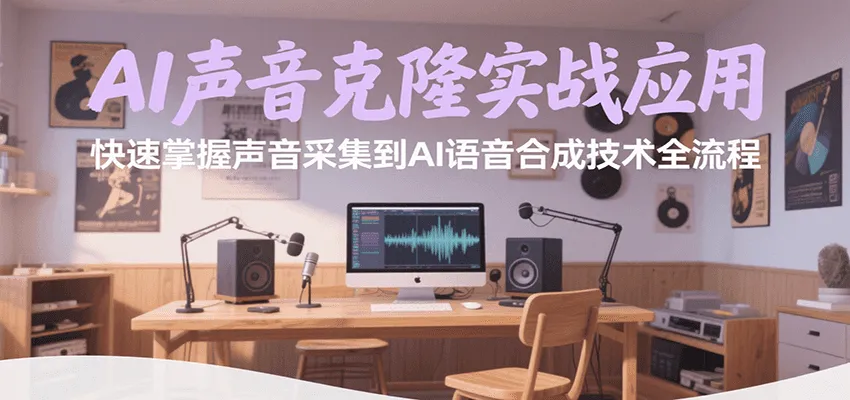 AI声音克隆实战应用，快速掌握声音采集到AI语音合成技术全流程-网亿资源平台