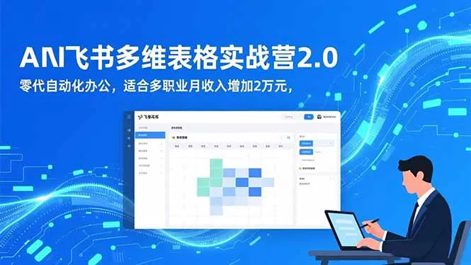 AI+飞书多维表格实战营2.0：零代码自动化办公，适合多职业月收入增加2万元-网亿资源平台