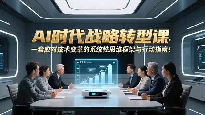 AI时代战略转型课：一套应对技术变革的系统性思维框架与行动指南！-网亿资源平台
