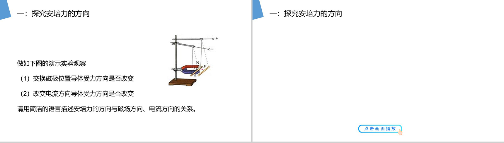 《通电导线在磁场中受到的力》人教版高二物理选修3-1PPT课件-3