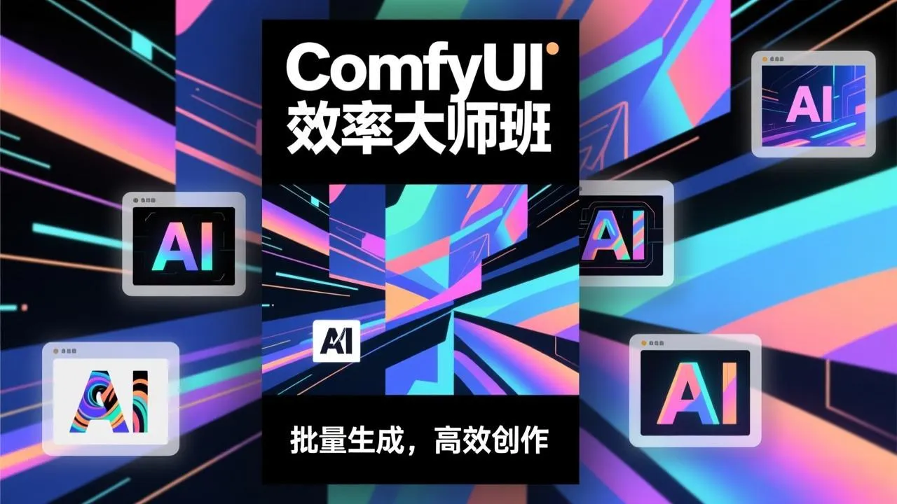 ComfyUI效率大师班：工作流搭建，批量生成，将个人AI出图效率提升5-10倍，月接单收入1-3万-网亿资源平台