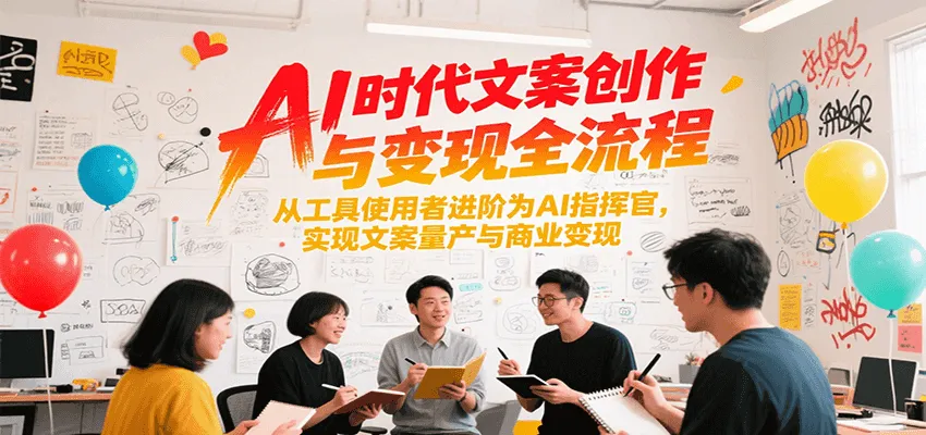 AI时代文案创作与变现全流程，从工具使用者进阶为AI指挥官，实现文案量产与商业变现-网亿资源平台