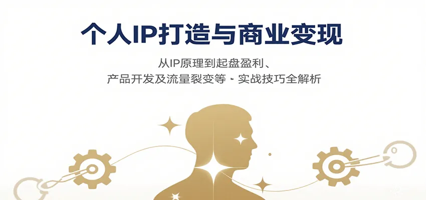 个人IP打造与商业变现，从IP原理到起盘盈利、产品开发及流量裂变等实战技巧全解析-网亿资源平台
