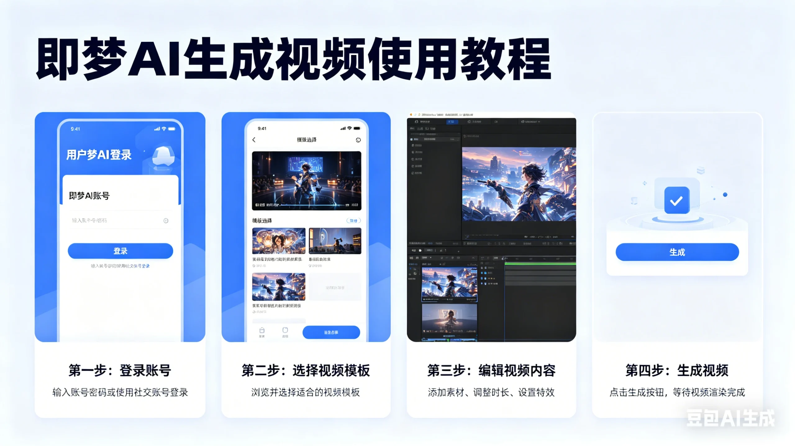 即梦AI生成视频使用教程-网亿资源平台