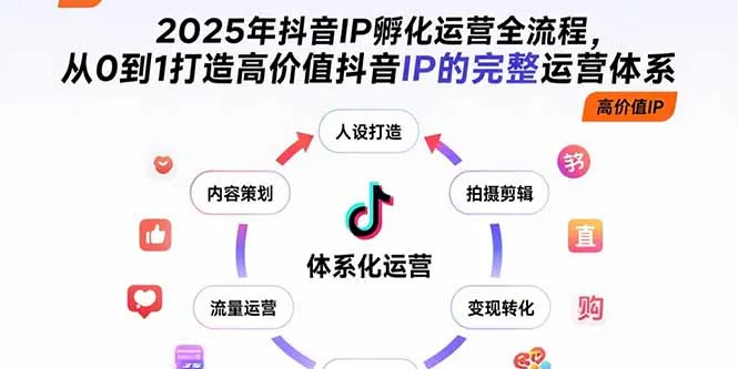2025年抖音IP孵化运营全流程，从0到1打造高价值抖音IP的完整运营体系-网亿资源平台