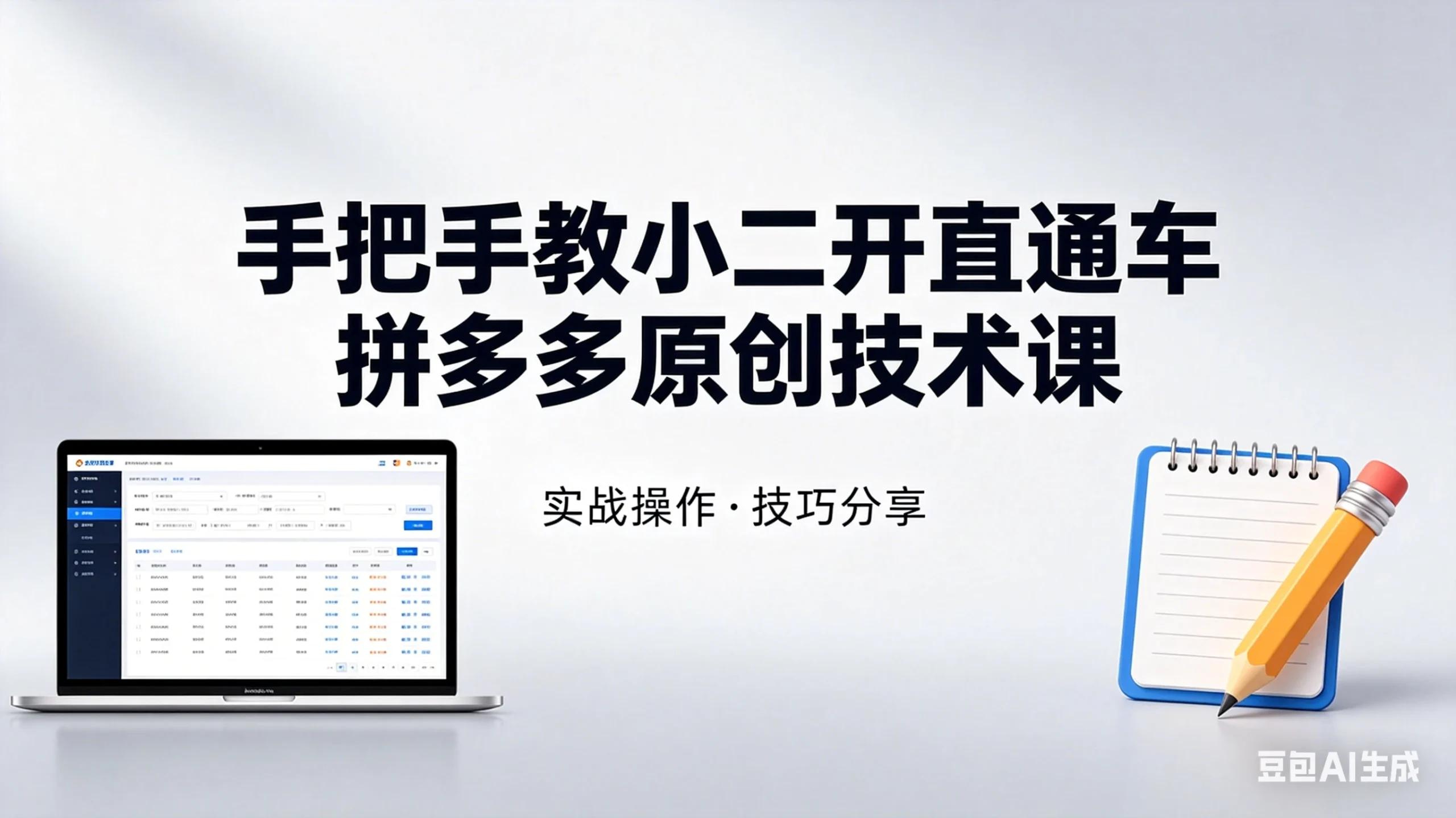 手把手教小二开直通车，拼多多原创技术课-网亿资源平台