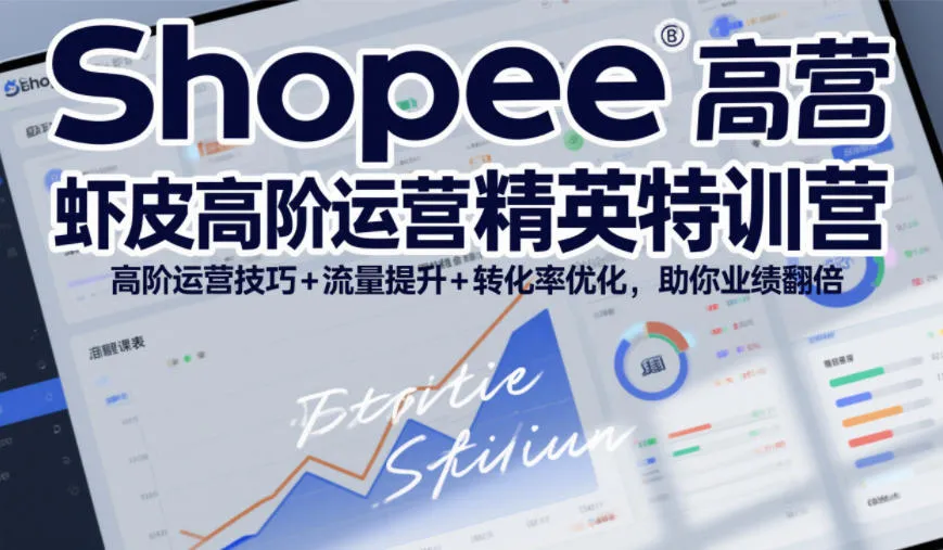 Shopee虾皮高阶运营精英特训营，高阶运营技巧+流量提升+转化率优化，助你业绩翻倍-网亿资源平台