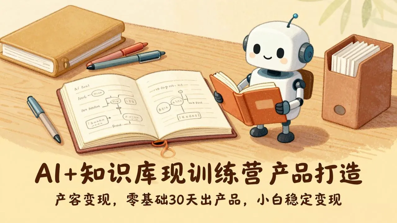AI+知识库变现训练营，产品打造、内容创作、全平台变现，零基础30天出产品，小白稳定变现-网亿资源平台