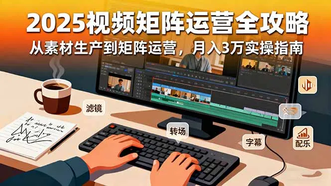 2025短视频矩阵运营全攻略：从素材生产到矩阵运营，月入3万实操指南-网亿资源平台