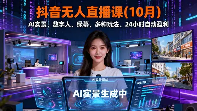 抖音无人直播课(10月-网亿资源平台