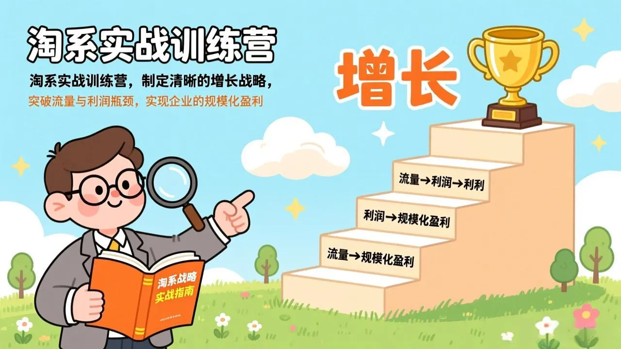 淘系实战训练营，制定清晰的增长战略，突破流量与利润瓶颈，实现企业的规模化盈利-网亿资源平台