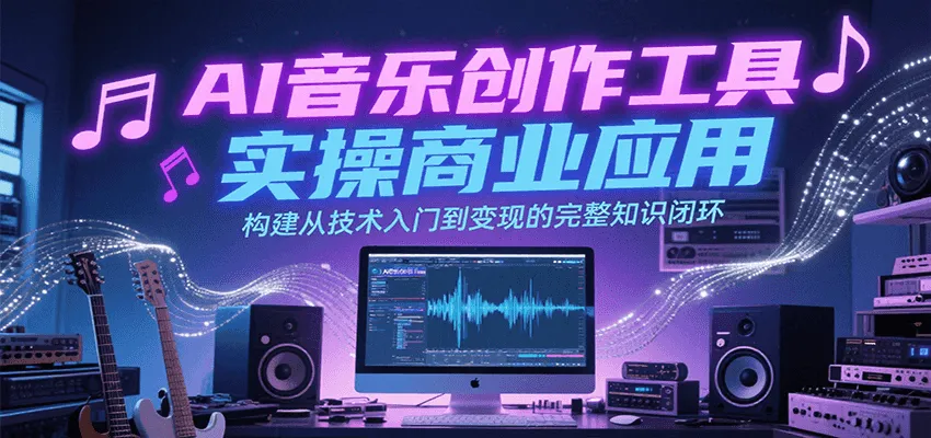 AI音乐创作工具实操商业应用，构建从技术入门到变现的完整知识闭环-网亿资源平台