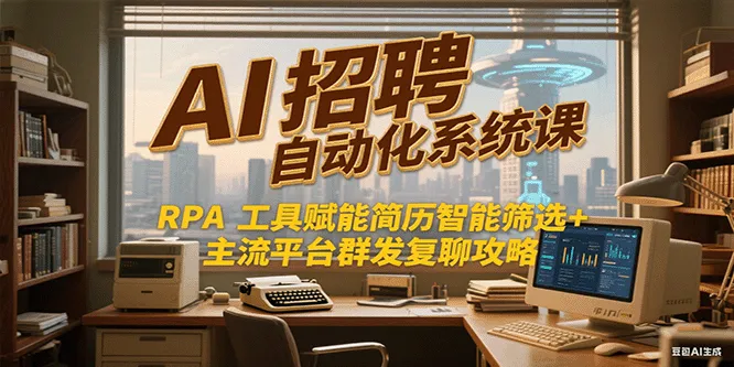 AI招聘自动化系统课，RPA工具赋能简历智能筛选+主流平台群发复聊全攻略-网亿资源平台