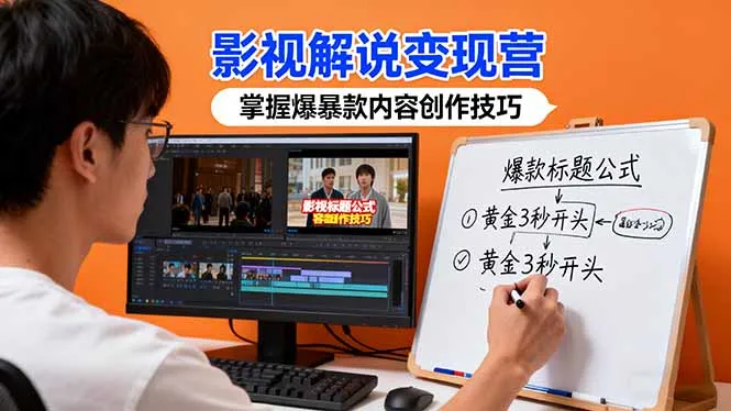 影视解说变现营：通过30+实战案例爆款内容创作技巧，掌握影视解说盈利密码-网亿资源平台
