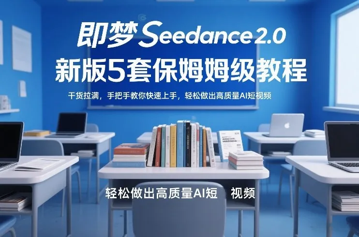 即梦Seedance2.0新版5套保姆级教程，干货拉满，手把手教你快速上手，轻松做出高质量AI短视频-网亿资源平台