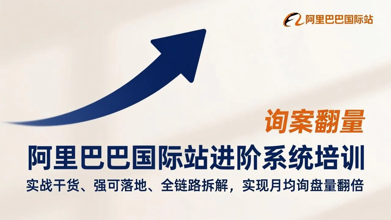 阿里巴巴国际站进阶系统培训，实战干货、强可落地、全链路拆解，实现月均询盘量翻倍-网亿资源平台