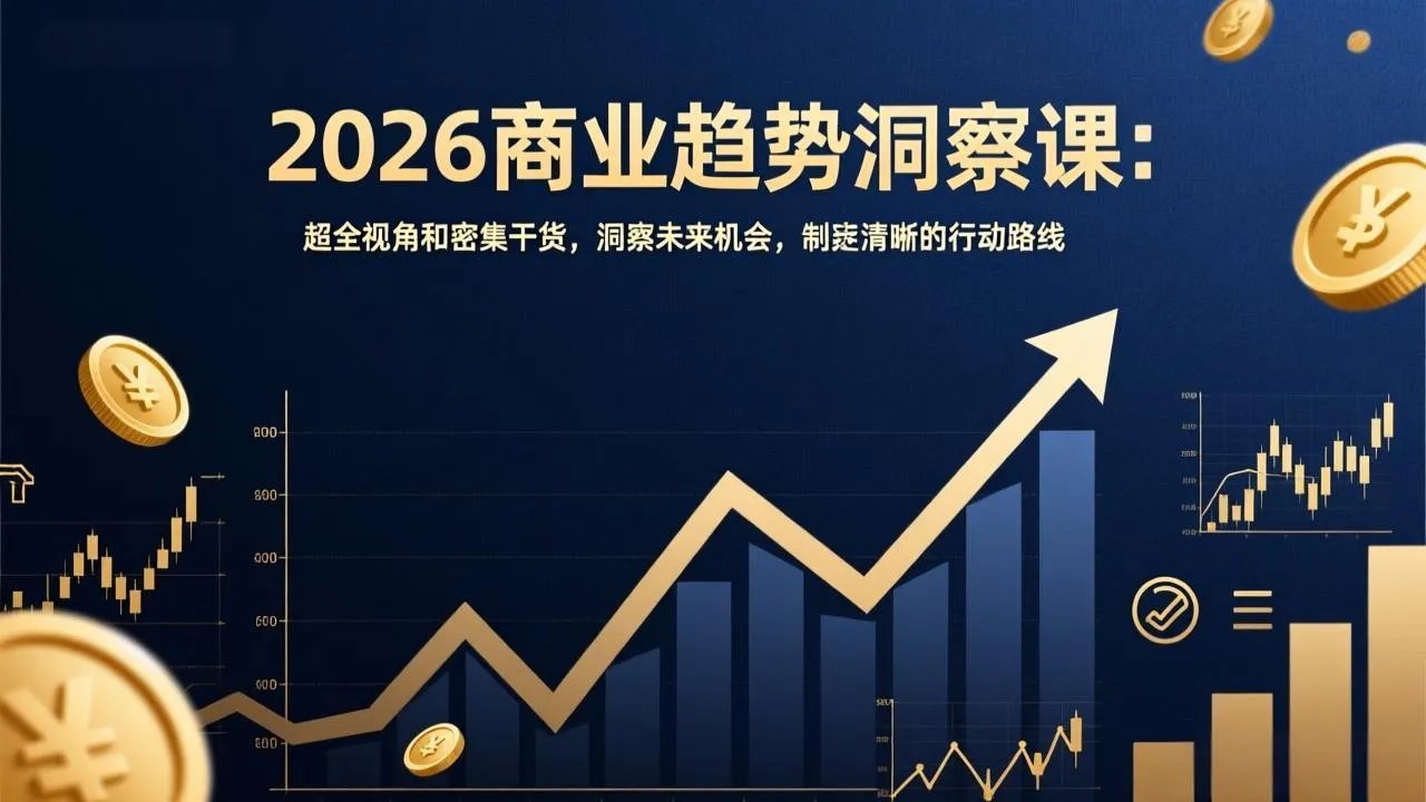 2026商业趋势洞察课：超全视角和密集干货，洞察未来机会，制定清晰的行动路线-网亿资源平台