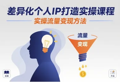 差异化个人IP打造实操课程，实操流量变现方法-网亿资源平台