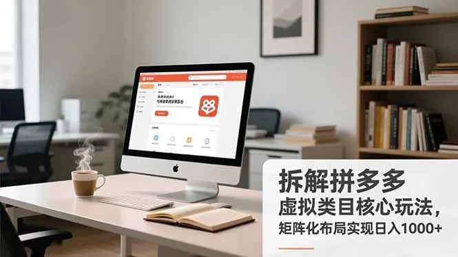 拆解拼多多虚拟类目核心玩法，矩阵化布局实现日入1000+-网亿资源平台