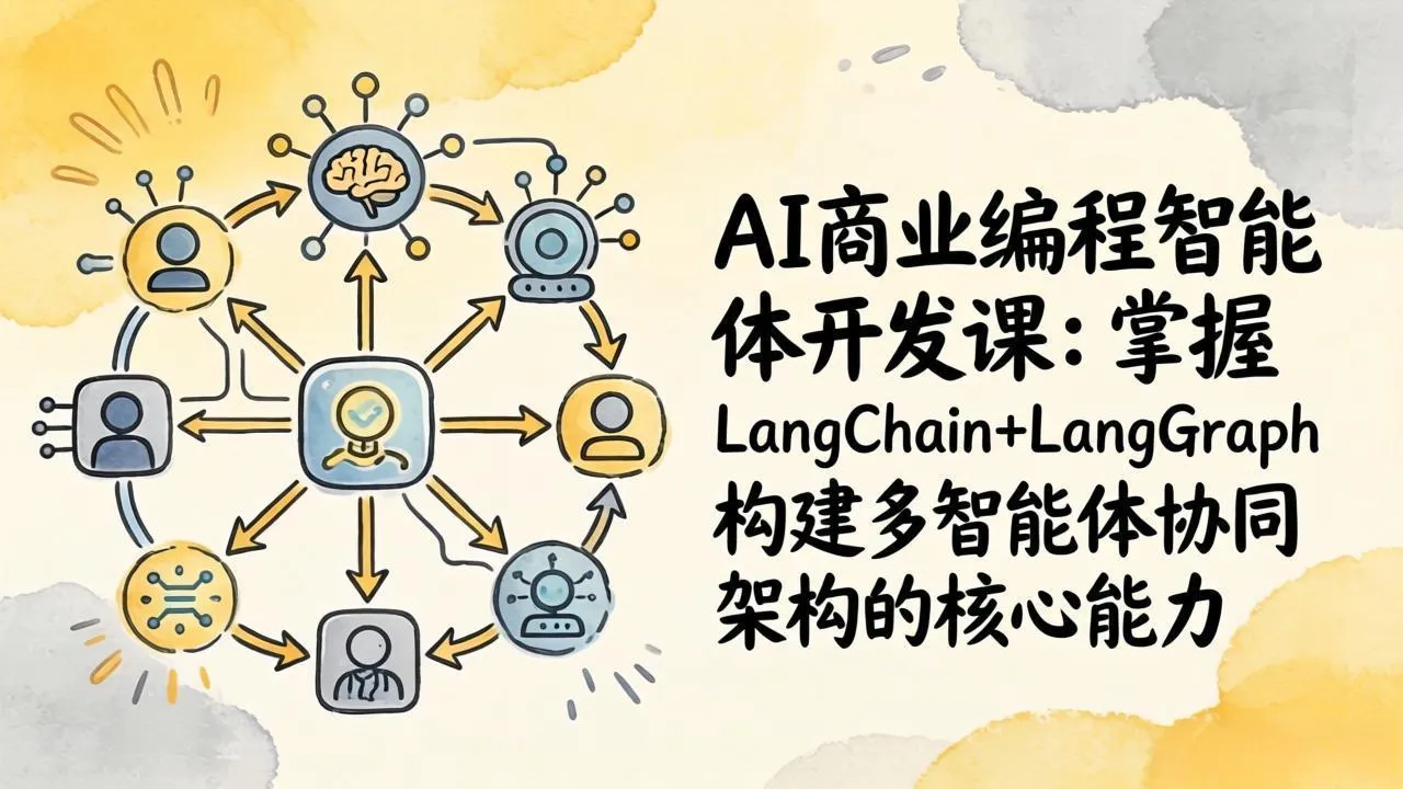 AI商业编程智能体开发课：掌握LangChain+LangGraph构建多智能体协同架构的核心能力-网亿资源平台