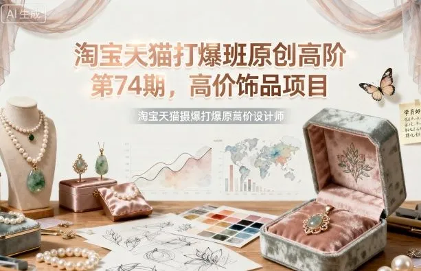 淘宝天猫打爆班原创高阶第74期，高价饰品项目-网亿资源平台