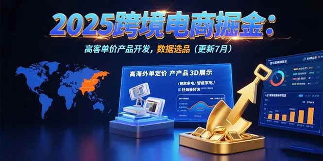 2025跨境电商掘金：蓝海市场定位，高客单价产品开发，数据选品(更新7月-网亿资源平台