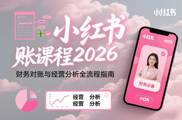 小红书对账课程2026，财务对账与经营分析全流程指南-网亿资源平台