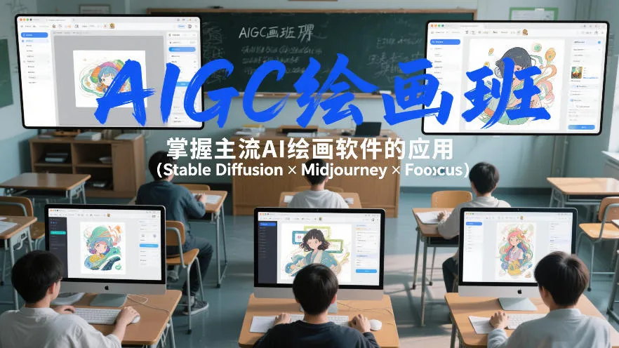 AIGC绘画班，掌握主流Ai绘画软件的应用(Stable Diffusion x Midjourney x Fooocus)-网亿资源平台