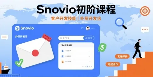 Snovio初阶课程，客户开发技能，外贸开发信-网亿资源平台