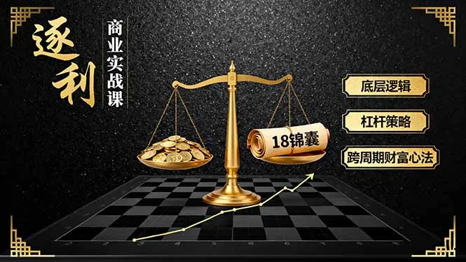 《逐 利》商业实战课，底层逻辑、杠杆策略、18锦囊，跨周期财富心法-网亿资源平台