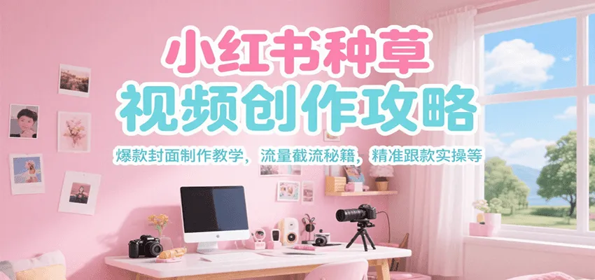 小红书种草视频创作攻略，爆款封面制作教学 ，流量截流秘籍 ，精准跟款实操等-网亿资源平台
