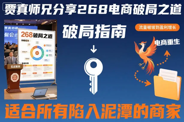 贾真师兄分享268电商破局之道-适合所有陷入泥潭的商家-网亿资源平台