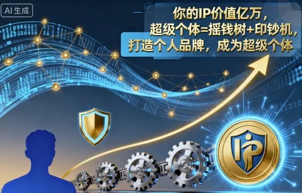你的IP价值亿万，超级个体=摇钱树+印钞机，打造个人品牌，成为超级个体-网亿资源平台